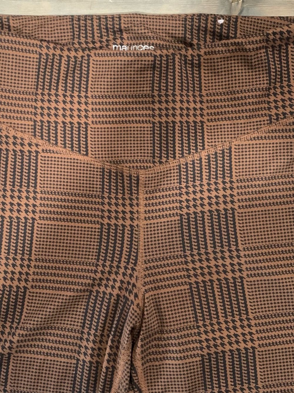 Maurices Brown and Black Plaid Boot-Cut Jumpsuit Pants